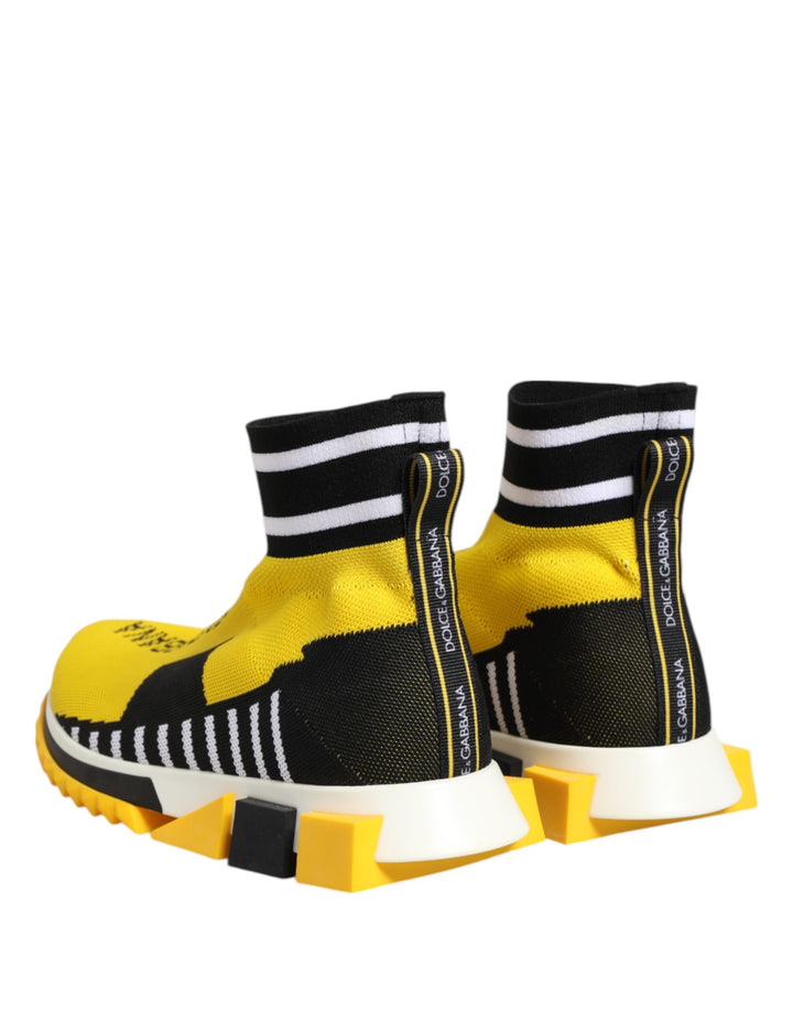 Dolce &amp; Gabbana Sample Sale Dolce &amp; Gabbana Yellow Black Sorrento Socks Sneakers Shoes - | Designer outlet