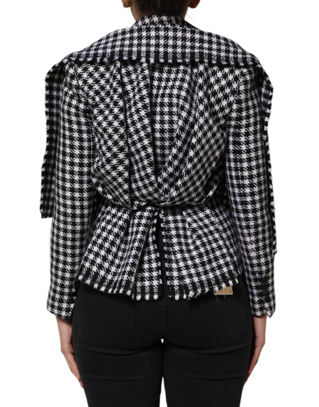 Dolce & Gabbana Multicolor Wool Monochrome Patterned Jacket
