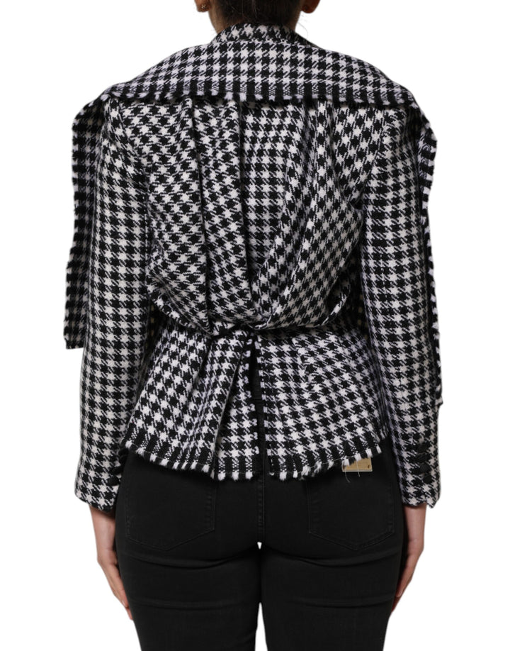 Dolce & Gabbana Multicolor Wool Monochrome Patterned Jacket