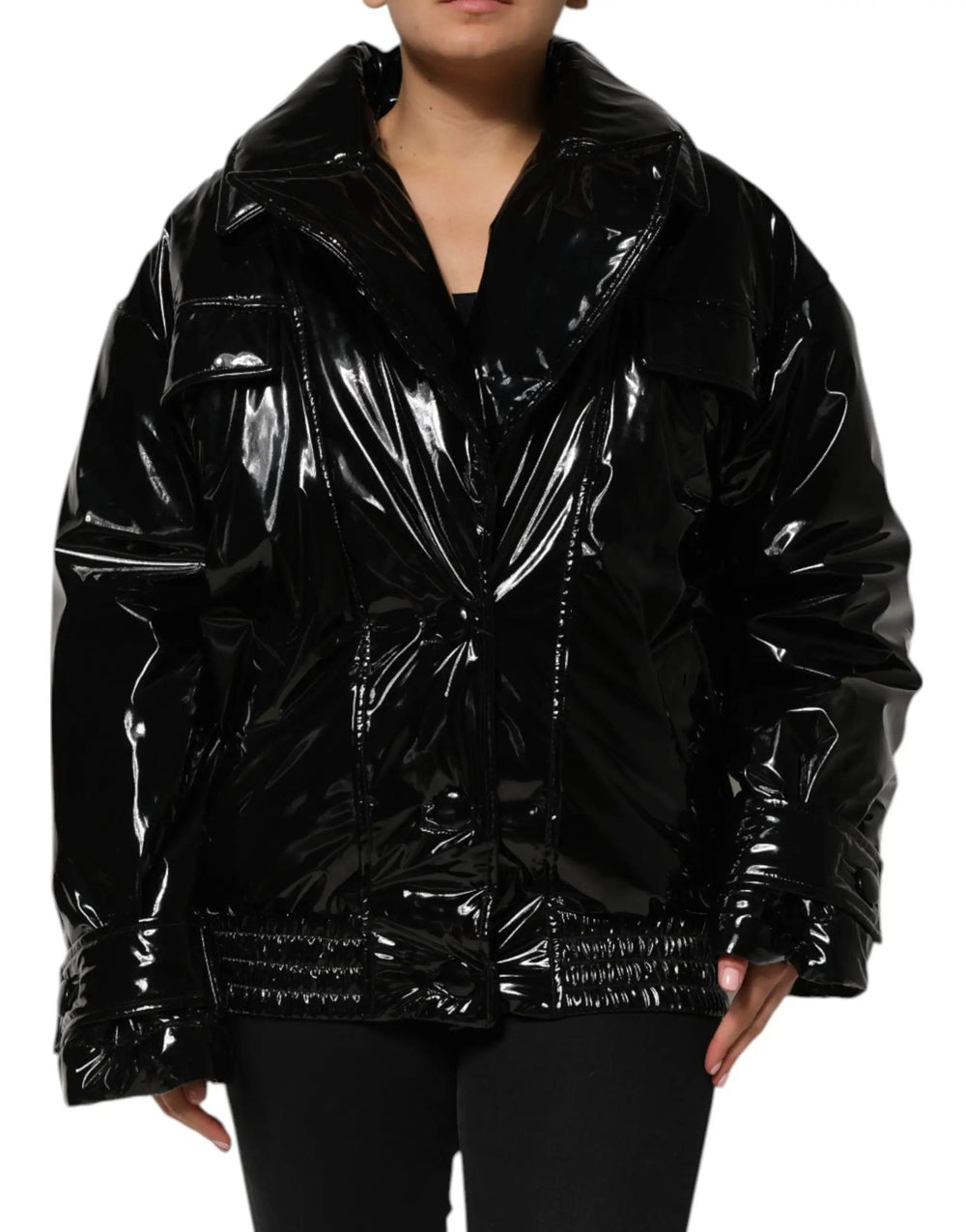Dolce & Gabbana Sample Sale | Dolce & Gabbana Black Polyester Quilted Puffer Coat Jacket - | Designer outlet