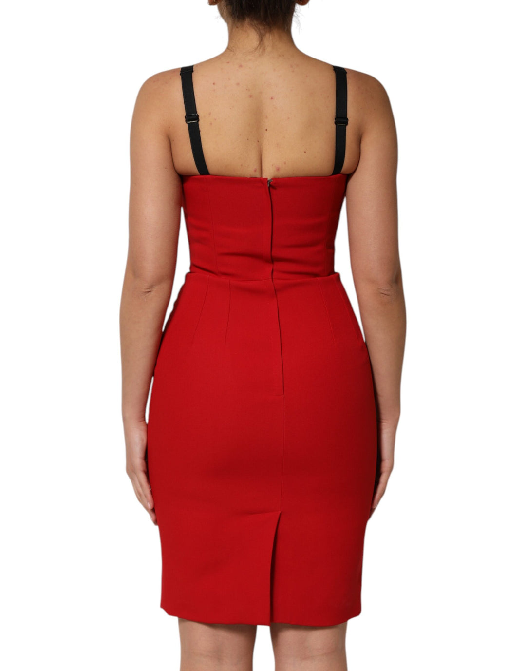 Dolce &amp; Gabbana Sample Sale Dolce &amp; Gabbana Red Stretch Bodycon Sheath Knee Length Dress - | Designer outlet
