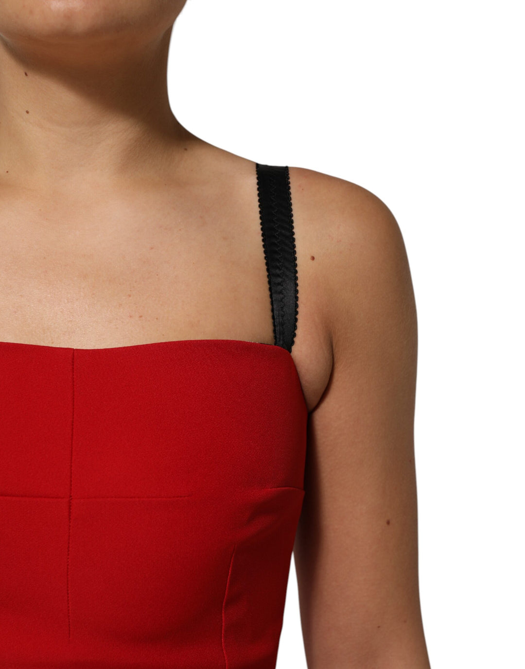Dolce &amp; Gabbana Sample Sale Dolce &amp; Gabbana Red Stretch Bodycon Sheath Knee Length Dress - | Designer outlet