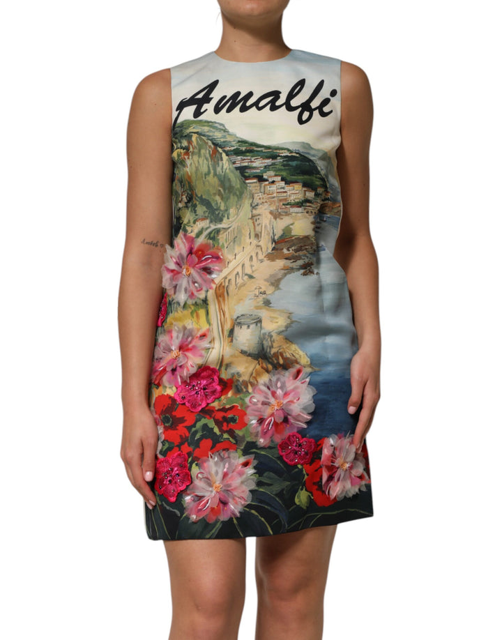 Dolce &amp; Gabbana Multicolor Crystal Embellished Mini Dress by Dolce &amp; Gabbana outlet now on sale