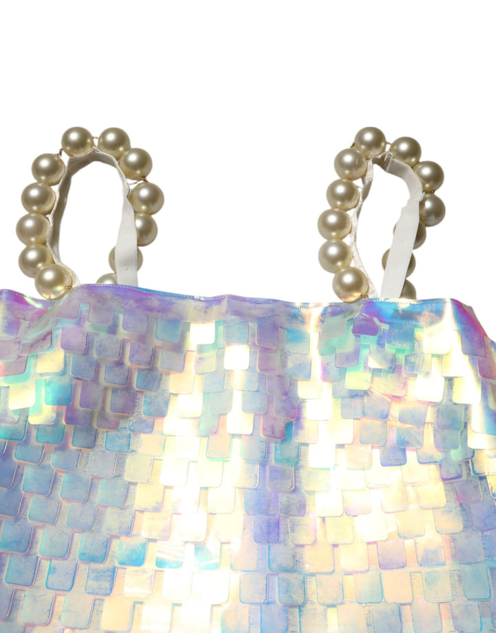Dolce &amp; Gabbana Sample Sale Dolce &amp; Gabbana Multicolor Sequin Holographic Mini Dress - | Designer outlet