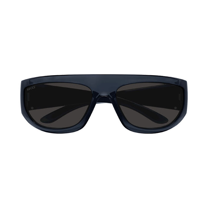 Gucci Sunglasses Rectangle Full Rim, Blue Frame and Grey Lens GG1574S003