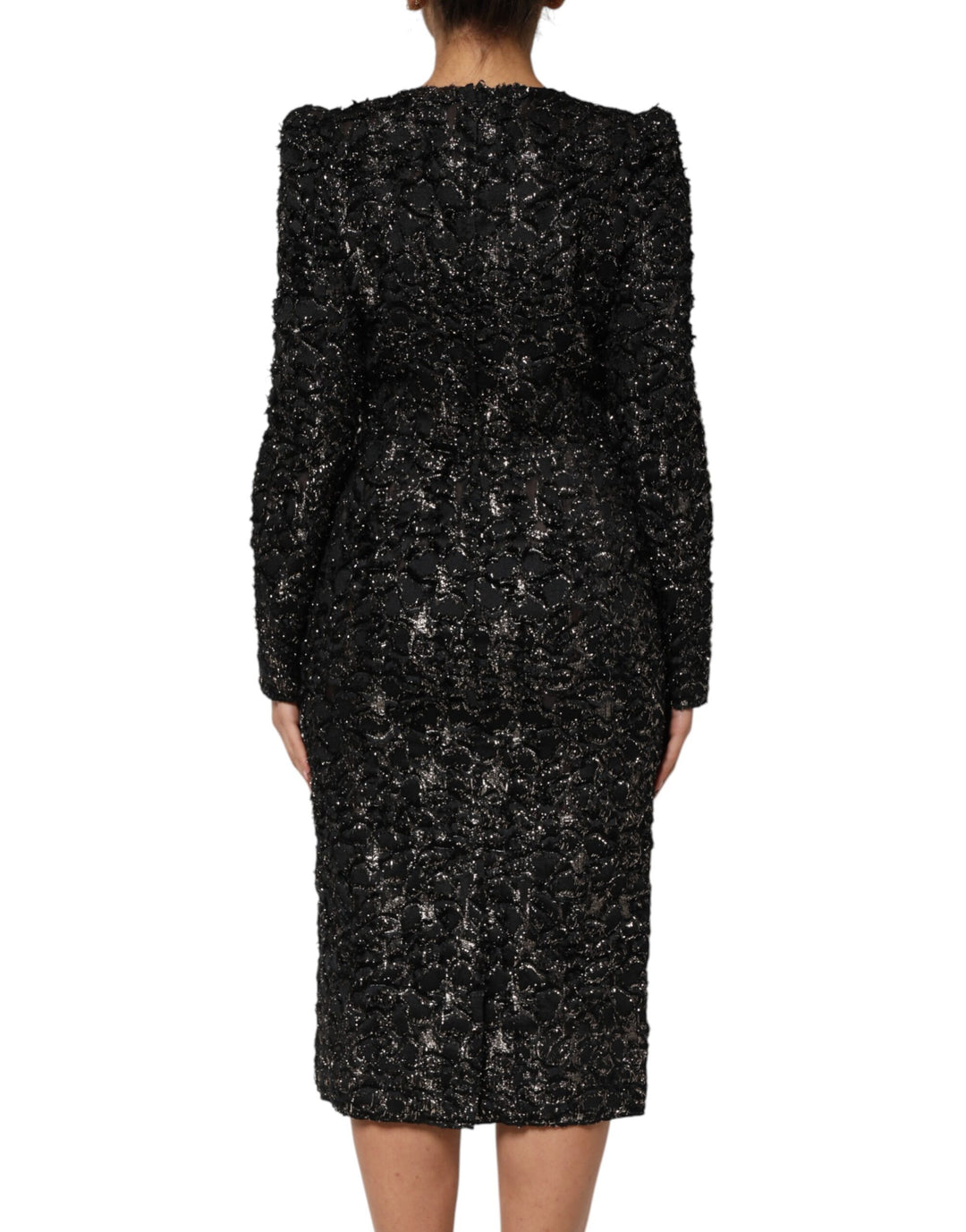 Dolce &amp; Gabbana Sample Sale Dolce &amp; Gabbana Black Sequin Bouclé Tweed Sheath Dress - | Designer outlet