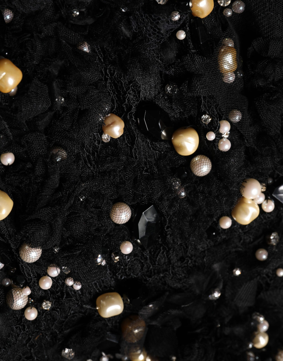 Dolce &amp; Gabbana Sample Sale Dolce &amp; Gabbana Black Viscose Pearl Embellishment Shift Dress - | Designer outlet