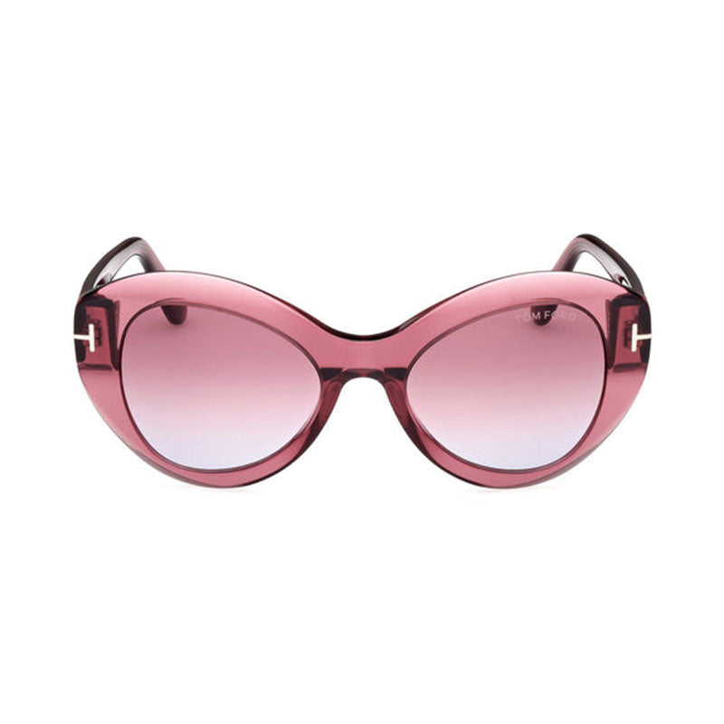 Tom Ford Sunglasses Cat Eye Full Rim, Transparent Pink Frame and Pink Gradient Lens FT108466Y