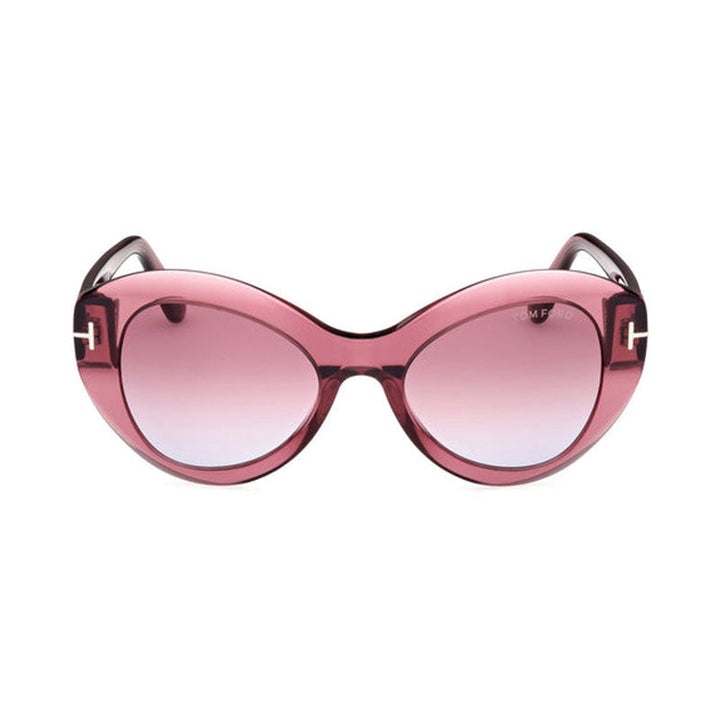 Tom Ford Sunglasses Cat Eye Full Rim, Transparent Pink Frame and Pink Gradient Lens FT108466Y