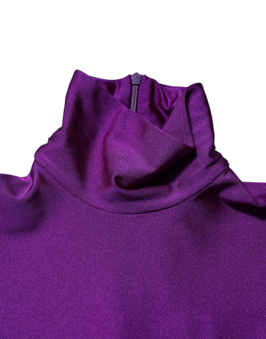 Dolce &amp; Gabbana Sample Sale Dolce &amp; Gabbana Purple Nylon Turtleneck Bodycon Jumpsuit Dress - | Designer outlet