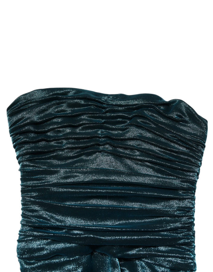 Dolce &amp; Gabbana Sample Sale Dolce &amp; Gabbana Green Silk Satin Fitted Strapless Dress - | Designer outlet
