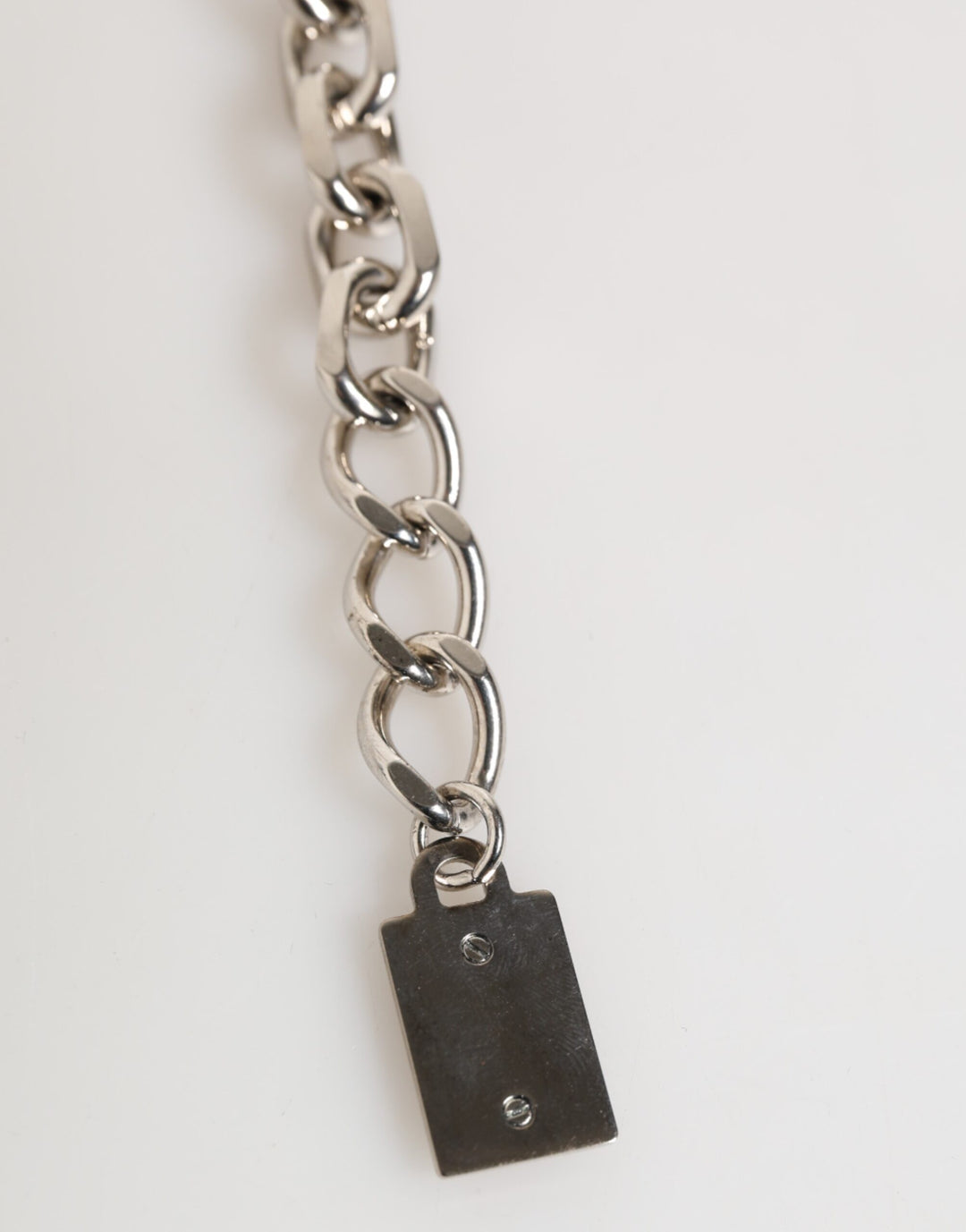 Dolce &amp; Gabbana Silver Chain Brass Beaded Lobster Clasp Logo Men Bracelet by Dolce &amp; Gabbana outlet now on sale