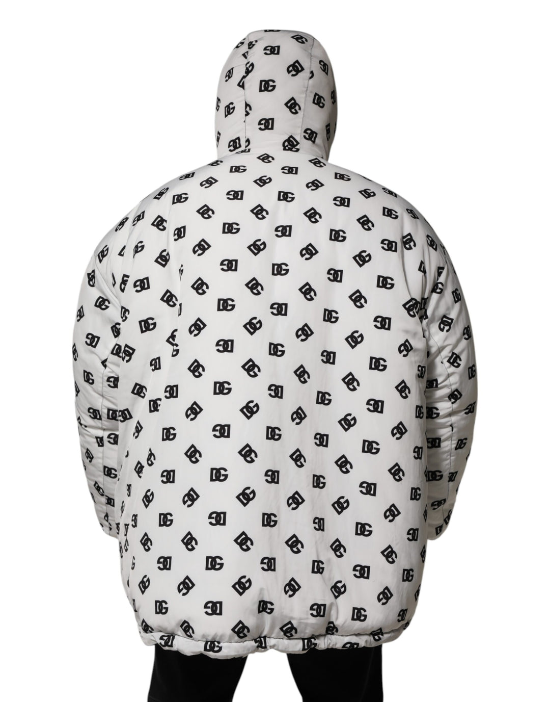 Dolce &amp; Gabbana Sample Sale Dolce &amp; Gabbana White DG Monogram Hooded Puffer Jacket - | Designer outlet