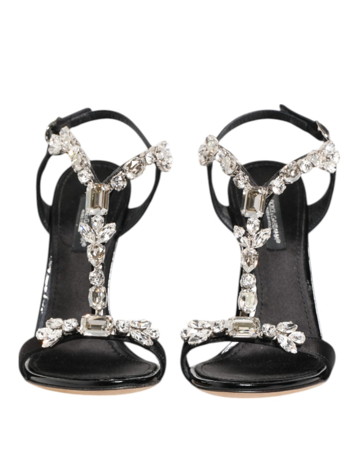 Dolce &amp; Gabbana Sample Sale Dolce &amp; Gabbana Black Keira Crystals Heels Sandals Shoes - | Designer outlet