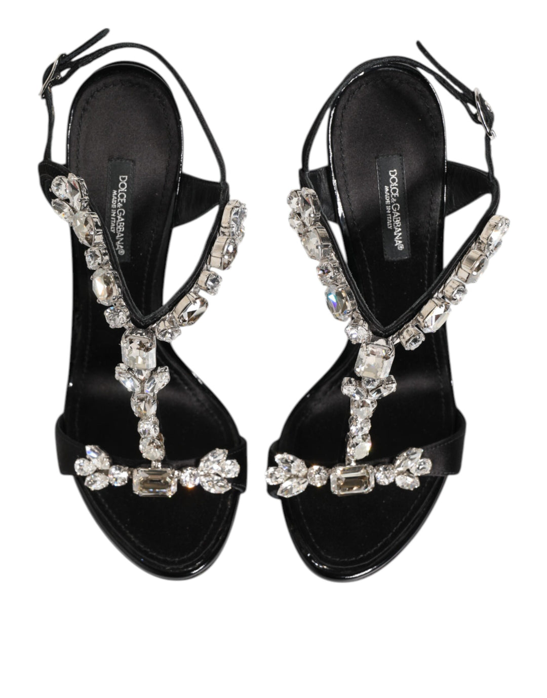 Dolce &amp; Gabbana Sample Sale Dolce &amp; Gabbana Black Keira Crystals Heels Sandals Shoes - | Designer outlet
