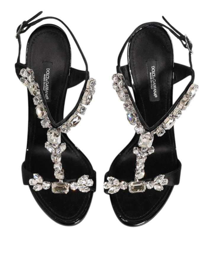 Dolce &amp; Gabbana Sample Sale Dolce &amp; Gabbana Black Keira Crystals Heels Sandals Shoes - | Designer outlet