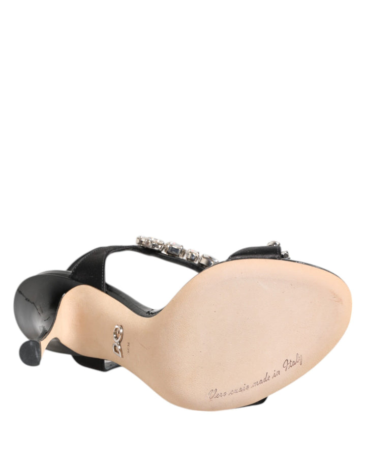 Dolce &amp; Gabbana Sample Sale Dolce &amp; Gabbana Black Keira Crystals Heels Sandals Shoes - | Designer outlet