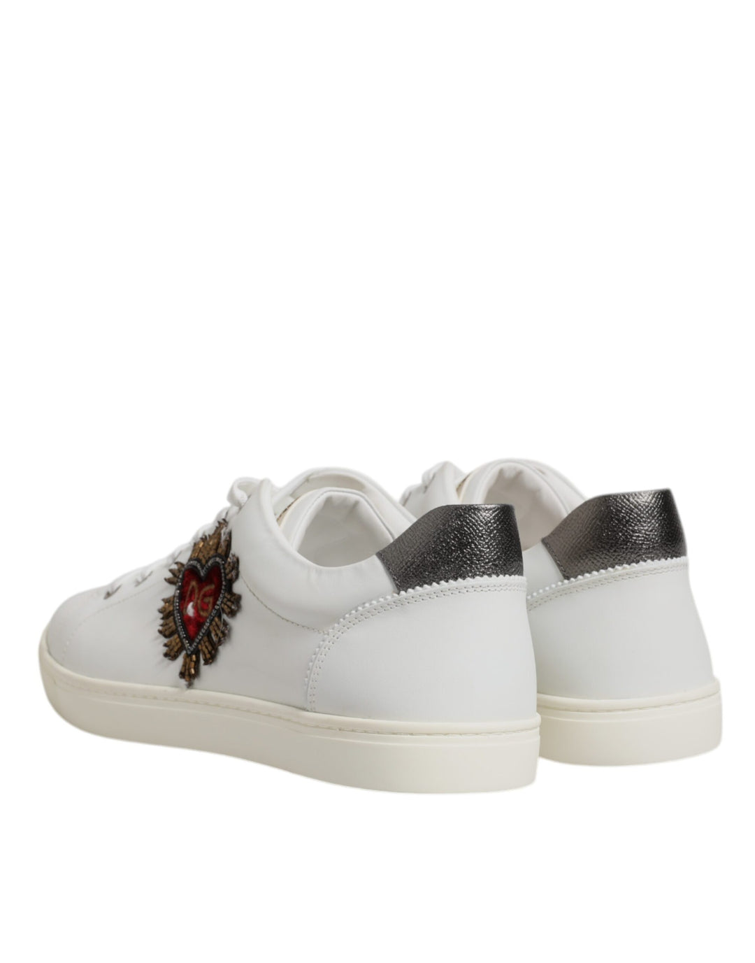 Dolce &amp; Gabbana Sample Sale Dolce &amp; Gabbana White Sacred Heart Men Low Top Sneakers Shoes - | Designer outlet