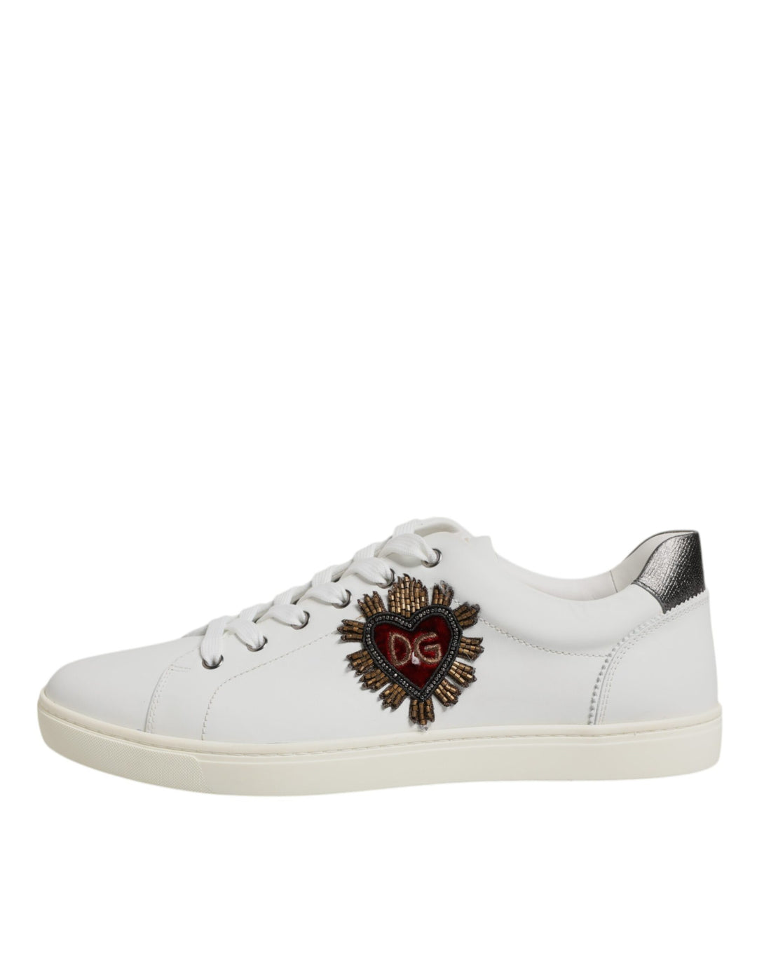 Dolce &amp; Gabbana Sample Sale Dolce &amp; Gabbana White Sacred Heart Men Low Top Sneakers Shoes - | Designer outlet