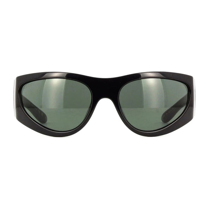 Gucci Sunglasses Square Full Rim, Shiny Black Frame and Grey Lens GG1575S001