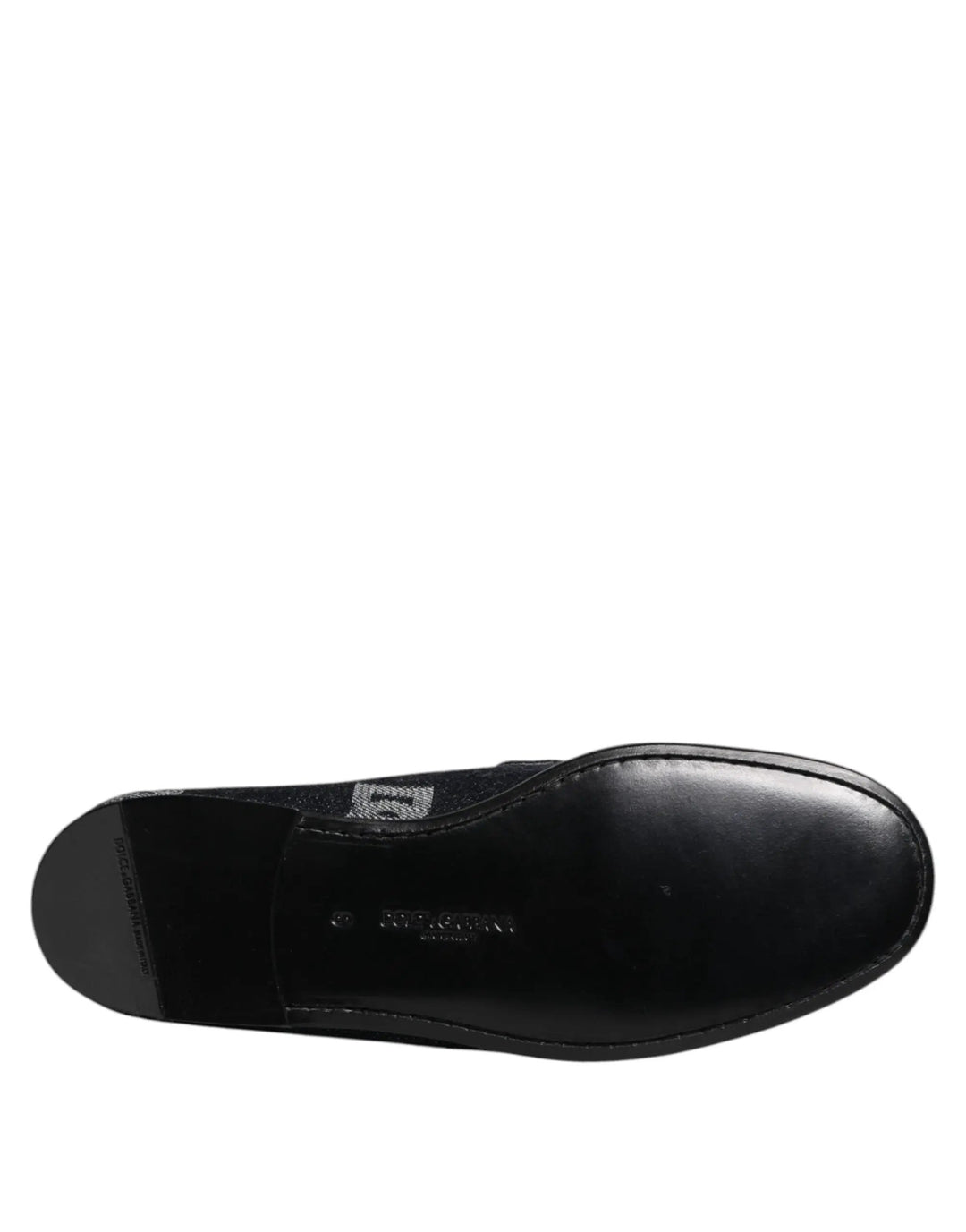 Dolce &amp; Gabbana Sample Sale | Dolce &amp; Gabbana Blue Logo Cotton Loafers Formal Dress Shoes - | Designer outlet