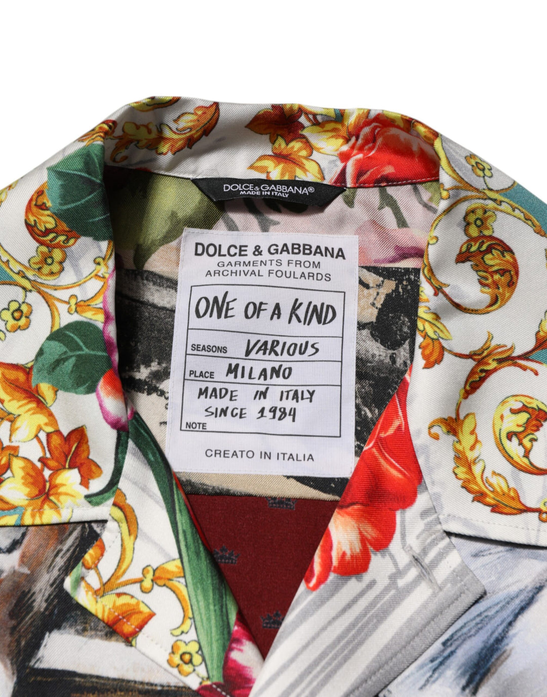 Dolce &amp; Gabbana Sample Sale Dolce &amp; Gabbana Multicolor Shell Print Hawaii Casual Shirt - | Designer outlet