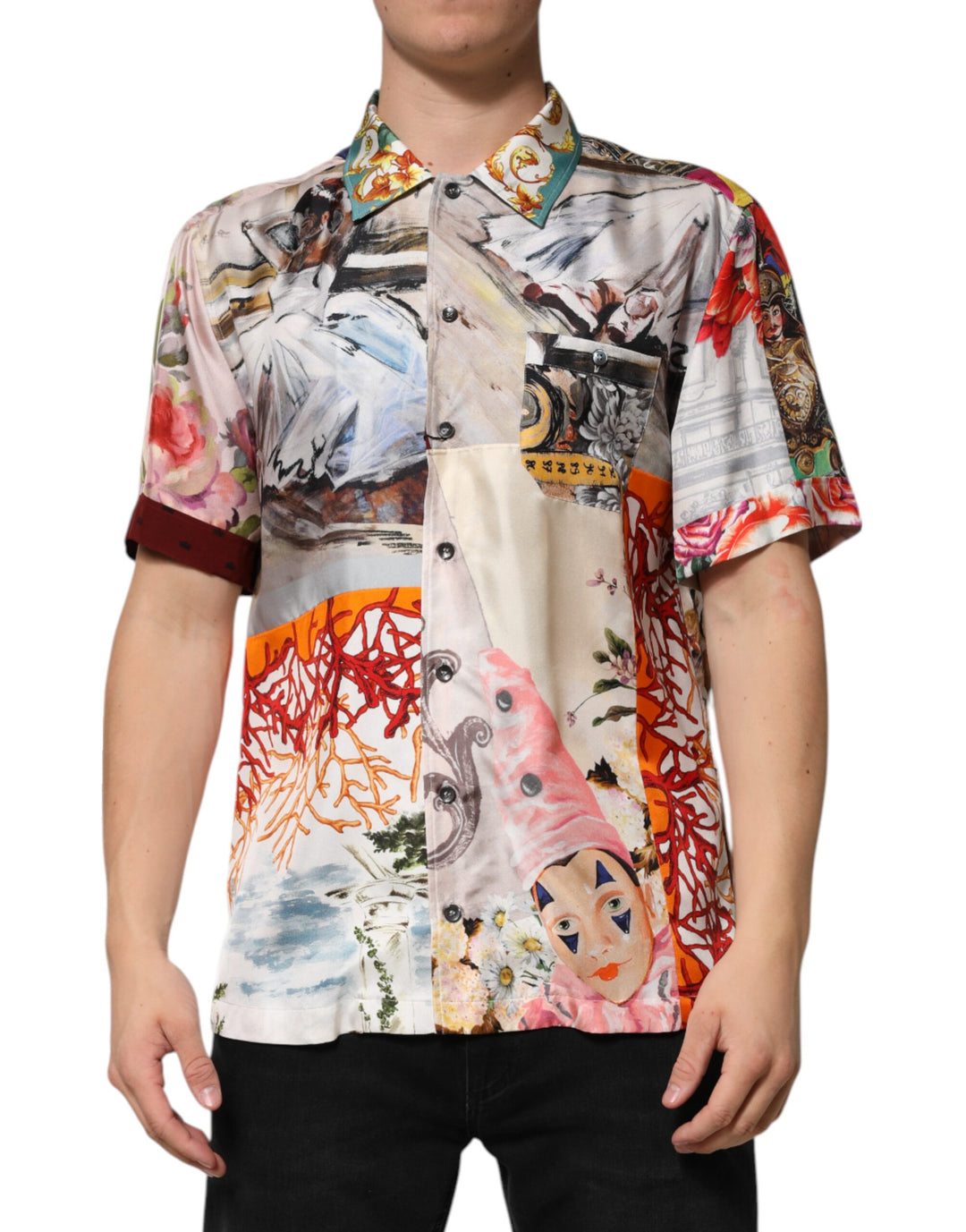 Dolce &amp; Gabbana Sample Sale Dolce &amp; Gabbana Multicolor Shell Print Hawaii Casual Shirt - | Designer outlet