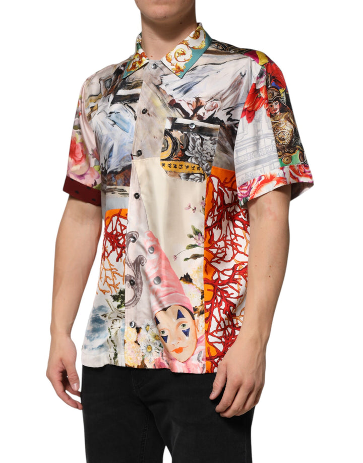 Dolce &amp; Gabbana Sample Sale Dolce &amp; Gabbana Multicolor Shell Print Hawaii Casual Shirt - | Designer outlet