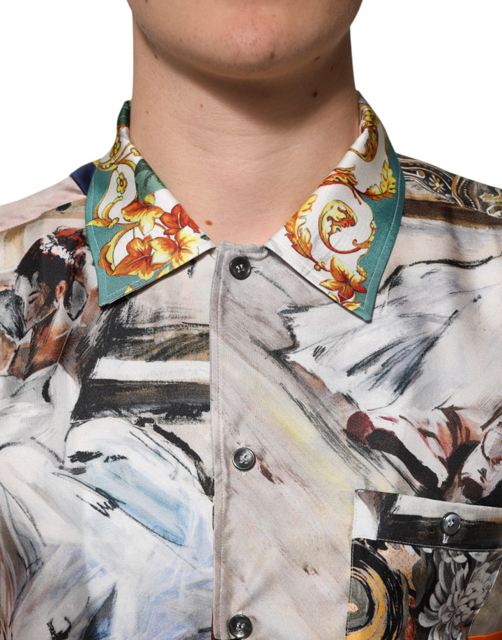 Dolce &amp; Gabbana Sample Sale Dolce &amp; Gabbana Multicolor Shell Print Hawaii Casual Shirt - | Designer outlet