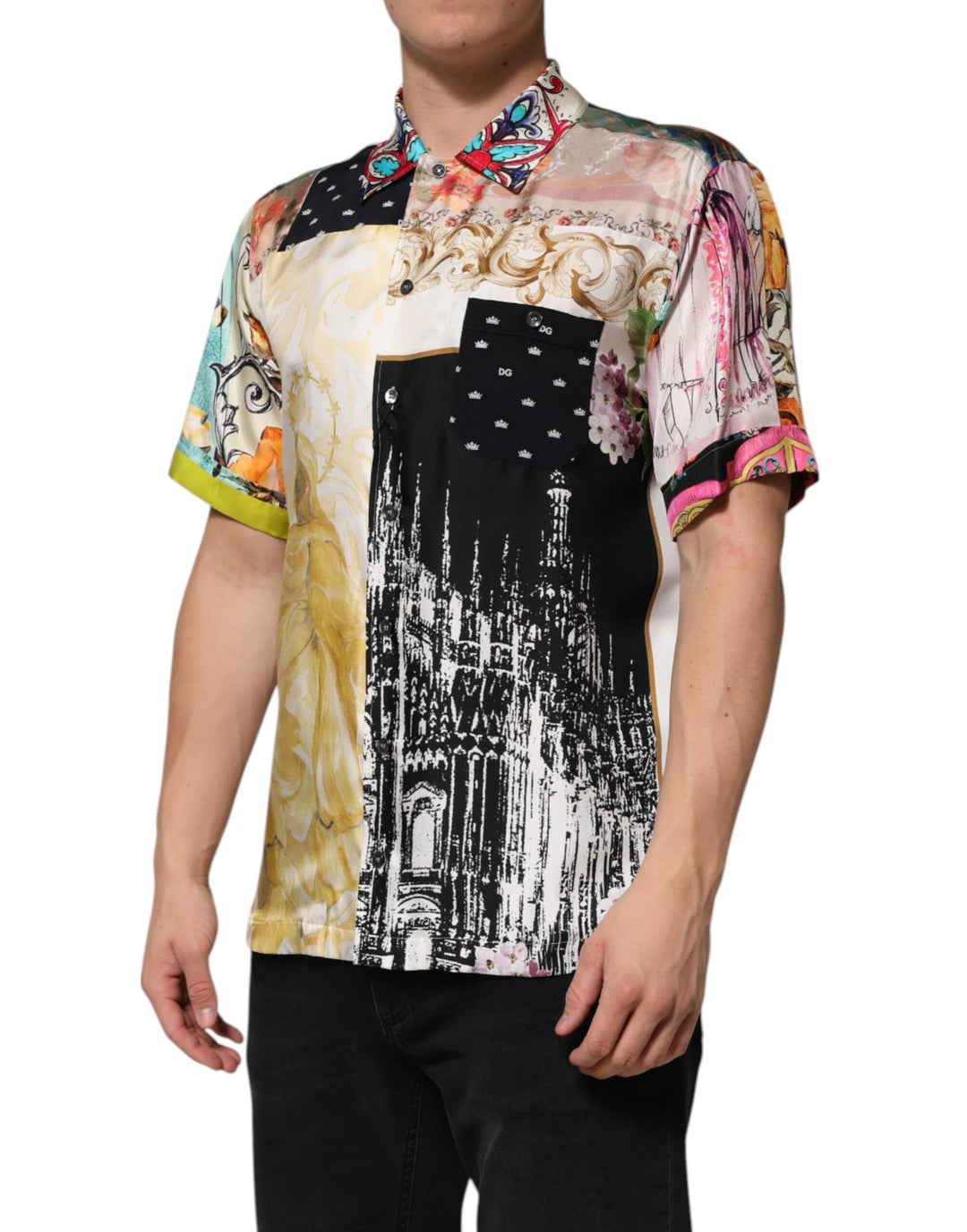 Dolce &amp; Gabbana Sample Sale Dolce &amp; Gabbana Multicolor Printed Button Down Casual Shirt - | Designer outlet