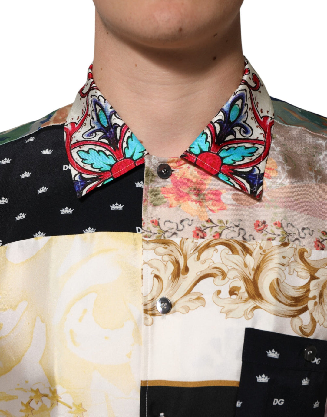 Dolce &amp; Gabbana Sample Sale Dolce &amp; Gabbana Multicolor Printed Button Down Casual Shirt - | Designer outlet
