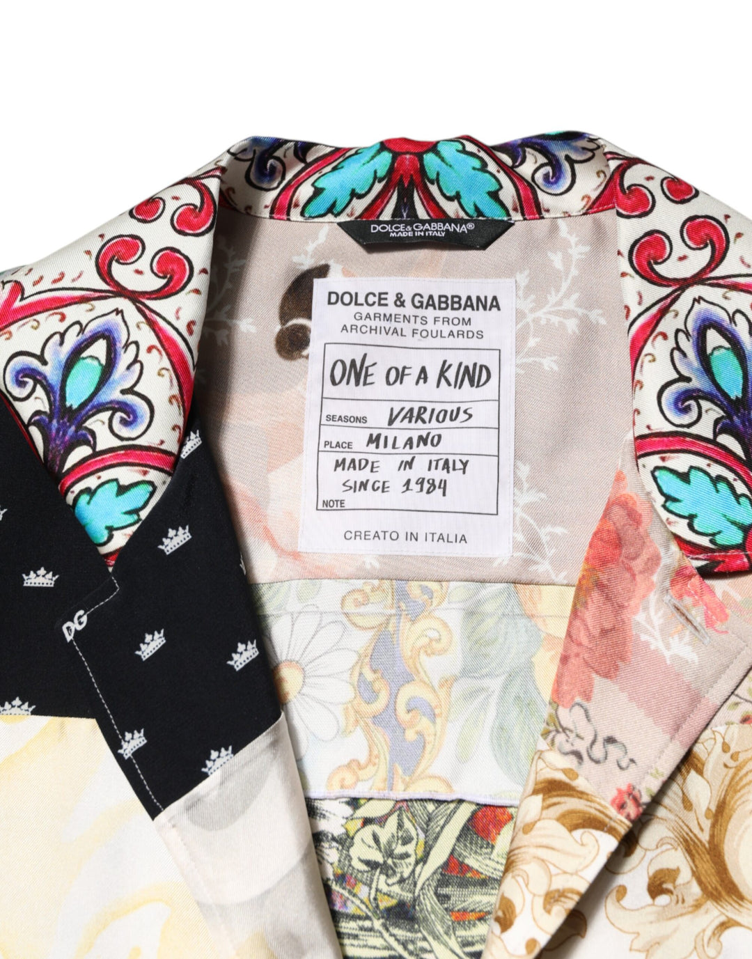 Dolce &amp; Gabbana Sample Sale Dolce &amp; Gabbana Multicolor Printed Button Down Casual Shirt - | Designer outlet