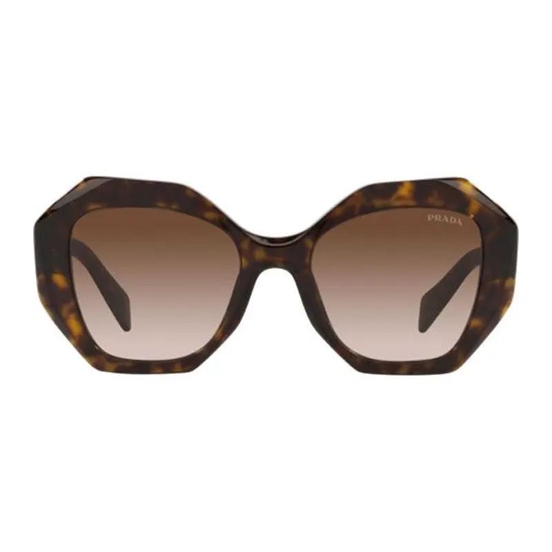 Prada Sunglasses Geometric Full Rim, Havana Frame and Brown Gradient Lens PR16WS2AU6S1
