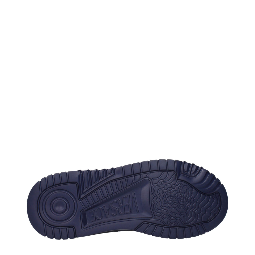 Versace Blue Fabric Chunky Sneakers