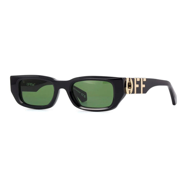 Off-White Sunglasses Rectangle Full Rim, Black Frame and Green Lens OERI124FILLMORE1055