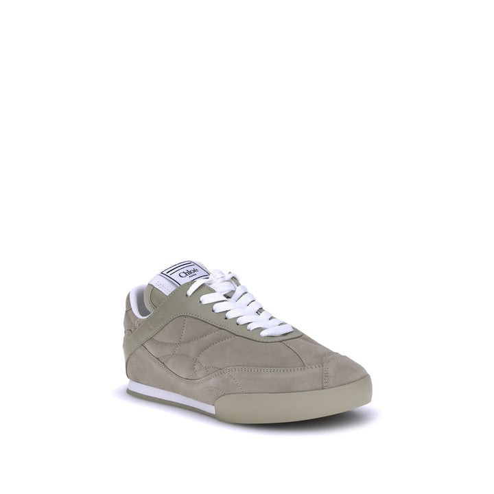 Chloé Beige Calf Leather Bos Taurus Low Top Sneakers by Chloé outlet now on sale