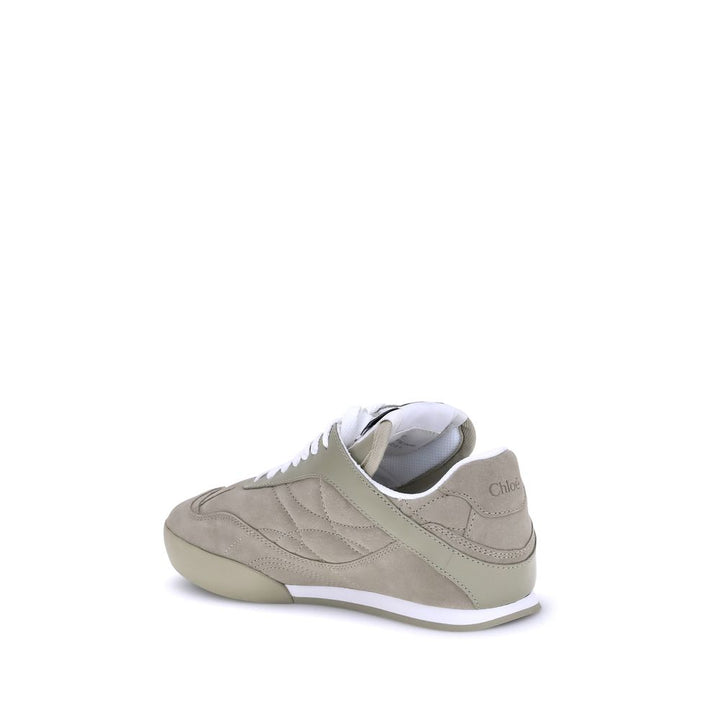 Chloé Beige Calf Leather Bos Taurus Low Top Sneakers by Chloé outlet now on sale