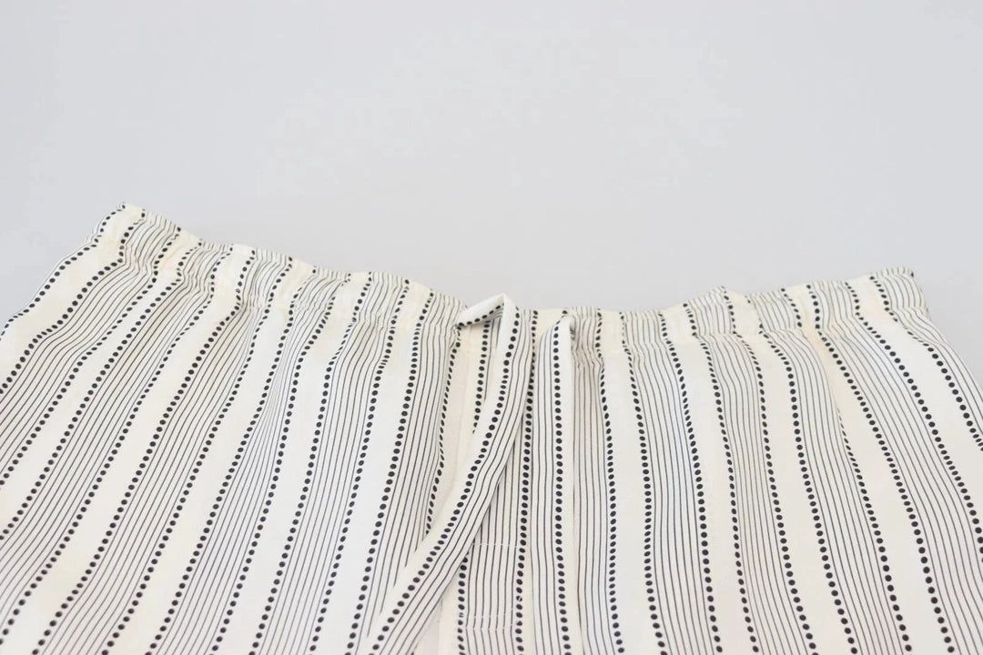 Dolce &amp; Gabbana White Stripes Silk Lounge Trouser Pants by Dolce &amp; Gabbana outlet now on sale
