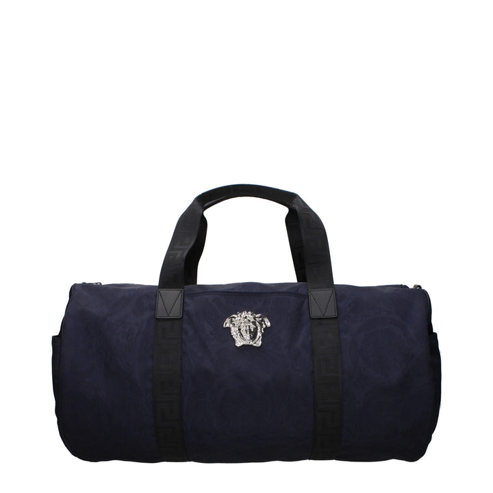 Versace Blue Fabric Luggage And Travel