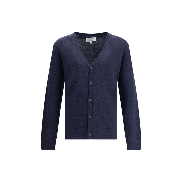 Margiela Blue Wool Cardigan by Margiela outlet now on sale
