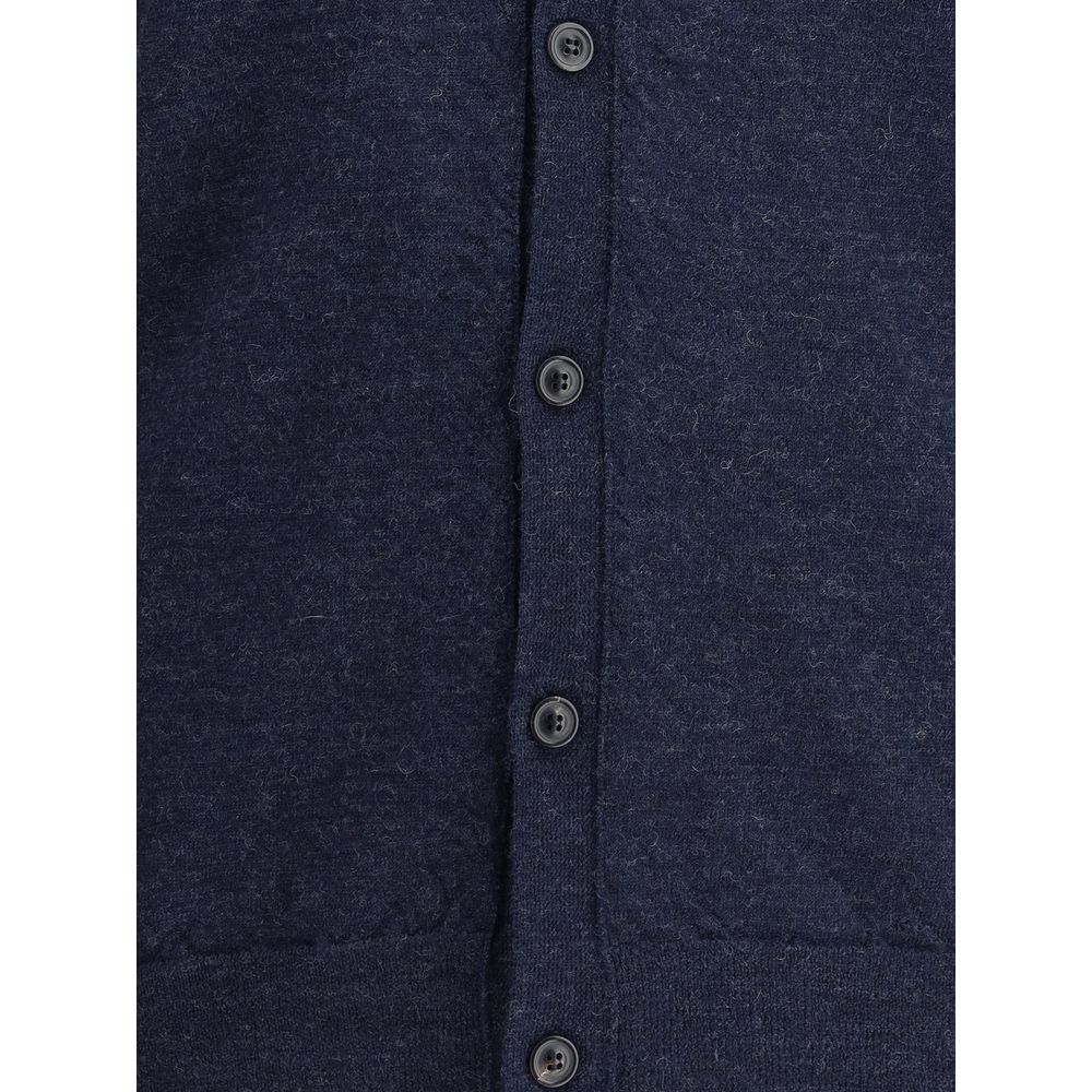 Margiela Blue Wool Cardigan by Margiela outlet now on sale