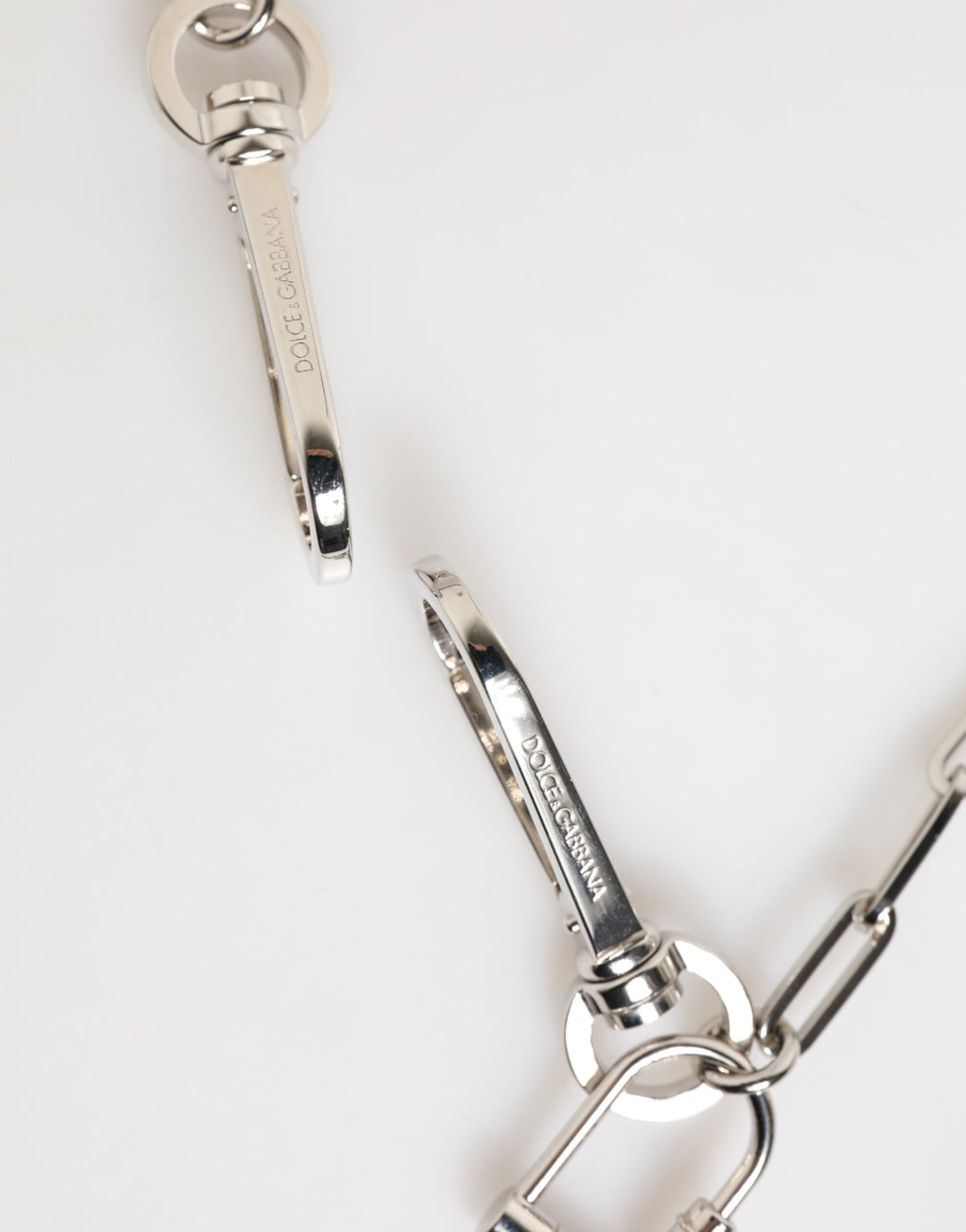 Dolce &amp; Gabbana Silver Tone Metal Chain DG Logo Pendant Men Necklace by Dolce &amp; Gabbana outlet now on sale