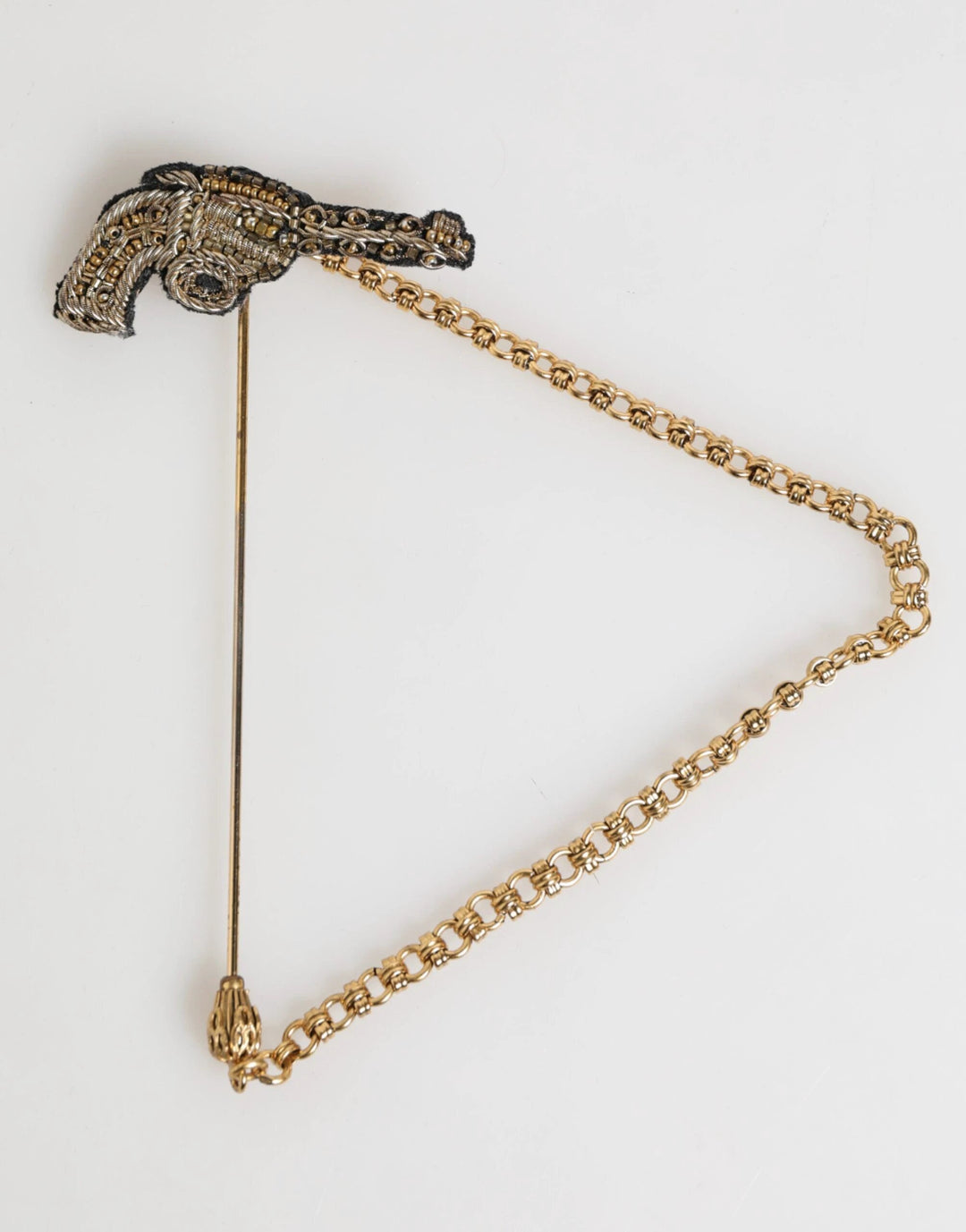 Dolce &amp; Gabbana Lapel Pin Brass Copper Revolver Men Accessories Brooch by Dolce &amp; Gabbana outlet now on sale