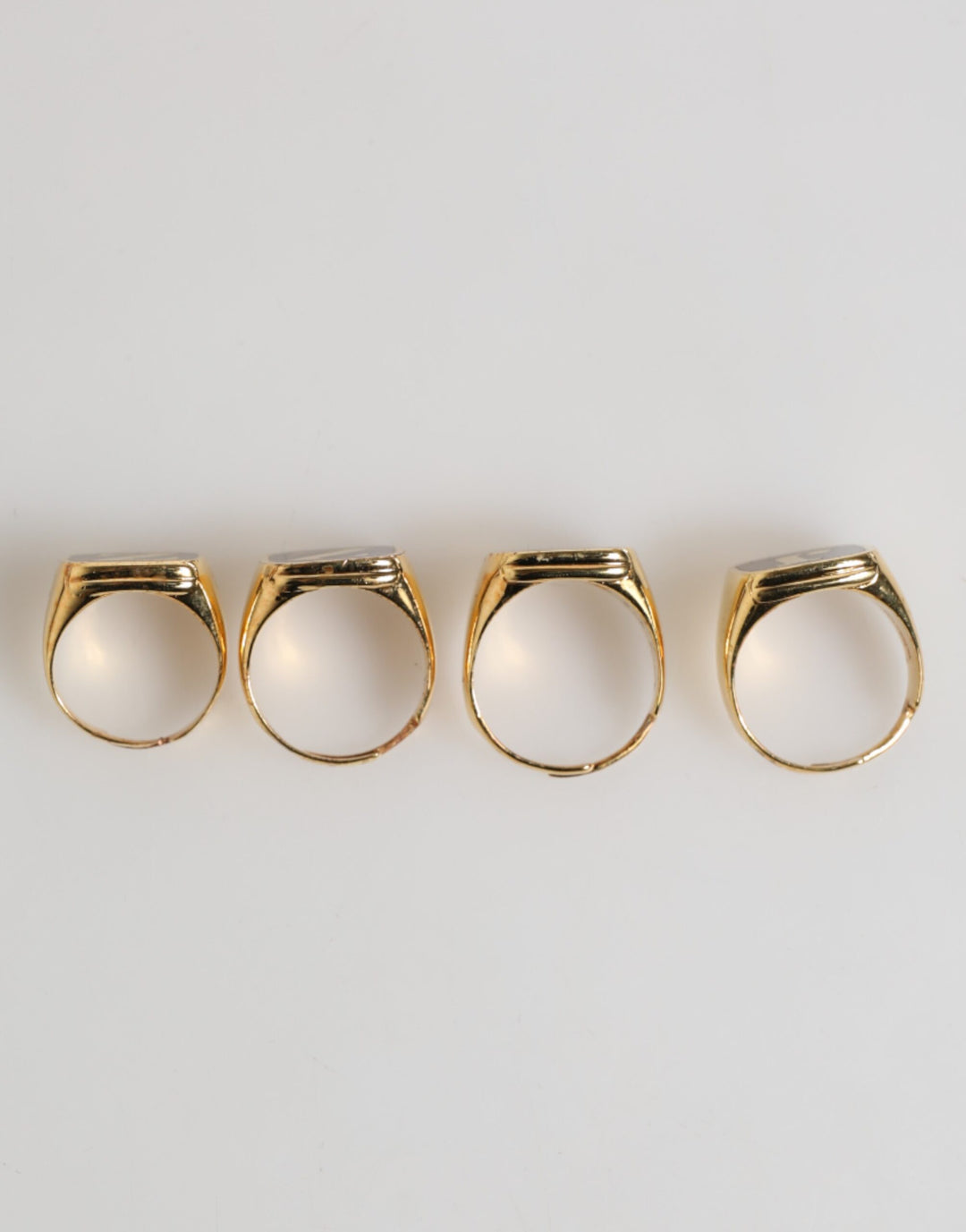 Dolce &amp; Gabbana Sample Sale Dolce &amp; Gabbana Gold Tone Brass JAZZ Letter Set 4 Pieces Adjustable Ring - | Designer outlet