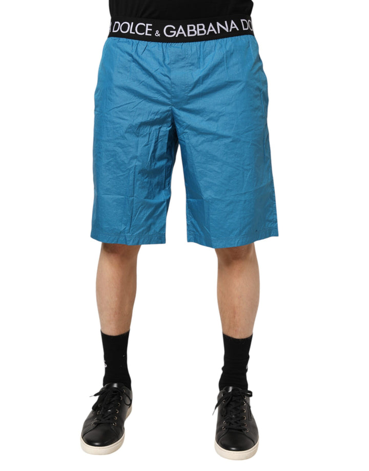 Dolce &amp; Gabbana Sample Sale Dolce &amp; Gabbana Blue Logo Waistband Beachwear Shorts Swimwear - | Designer outlet