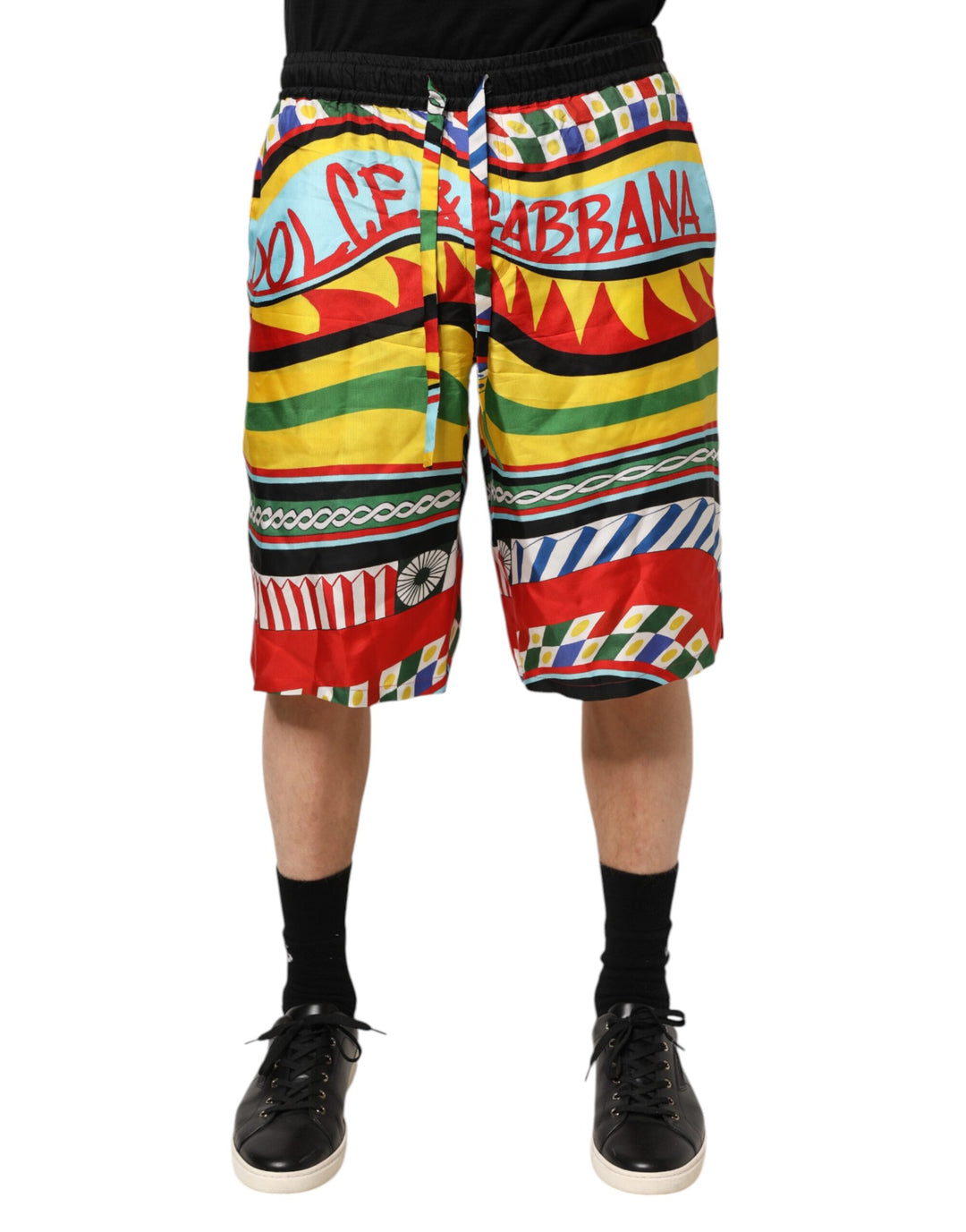 Dolce & Gabbana Sample Sale Dolce & Gabbana Multicolor Sicilian Carretto Shorts Swimwear - | Designer outlet