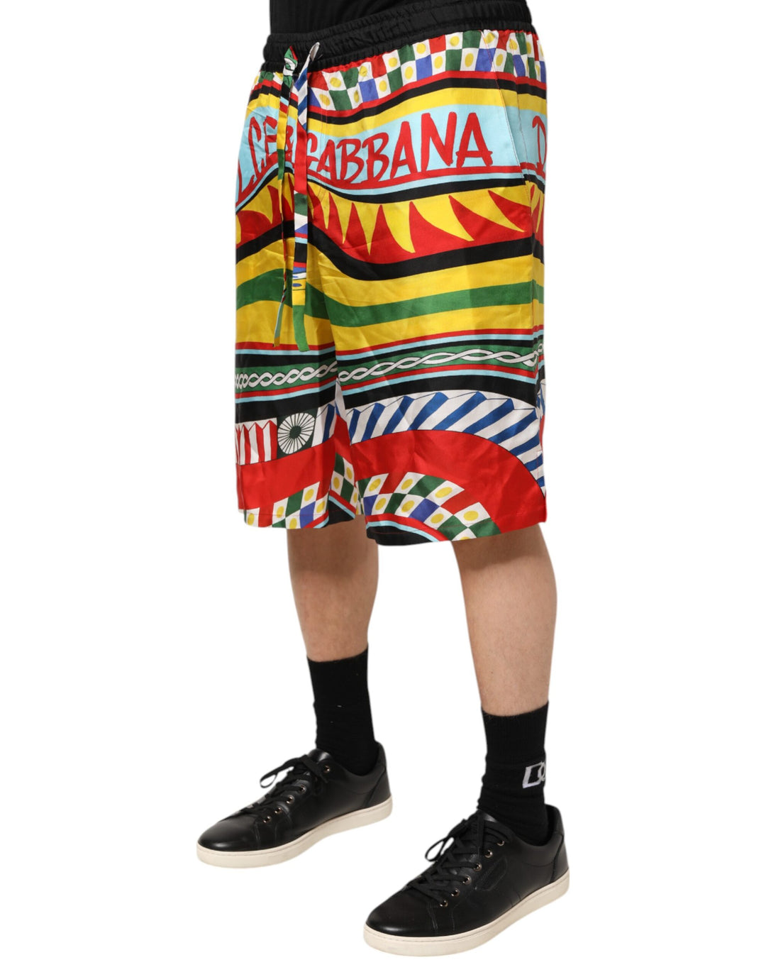 Dolce &amp; Gabbana Sample Sale Dolce &amp; Gabbana Multicolor Sicilian Carretto Shorts Swimwear - | Designer outlet