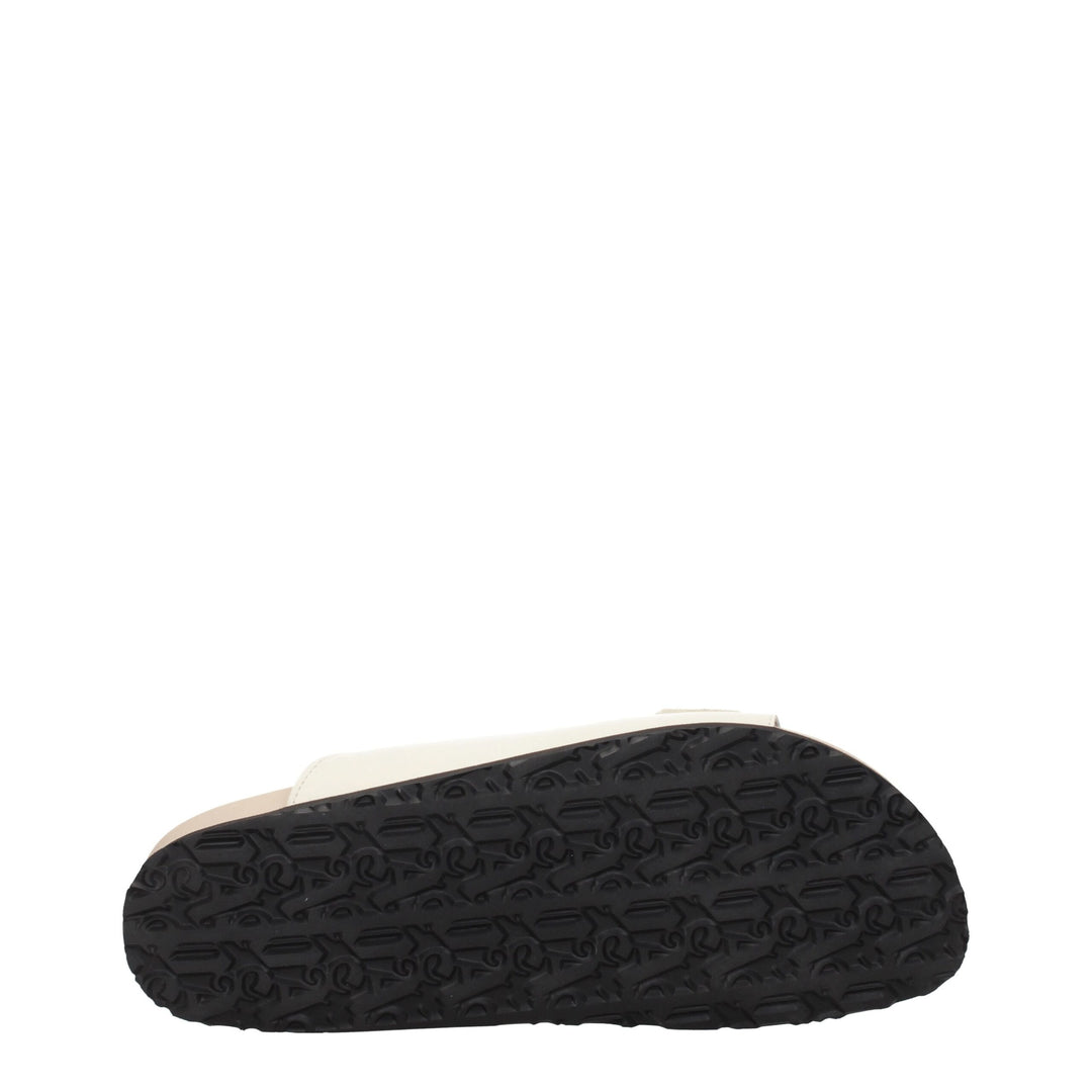 Palm Angels Beige Leather Slippers Sandals