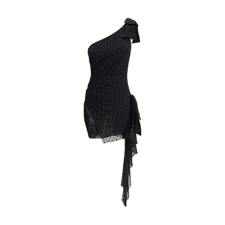 Alessandra Rich Polka-dot one-shoulder Dress