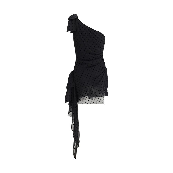 Alessandra Rich Polka-dot one-shoulder Dress